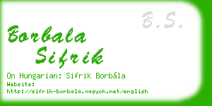 borbala sifrik business card